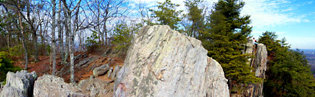 The view from the top of Crowders Mountain